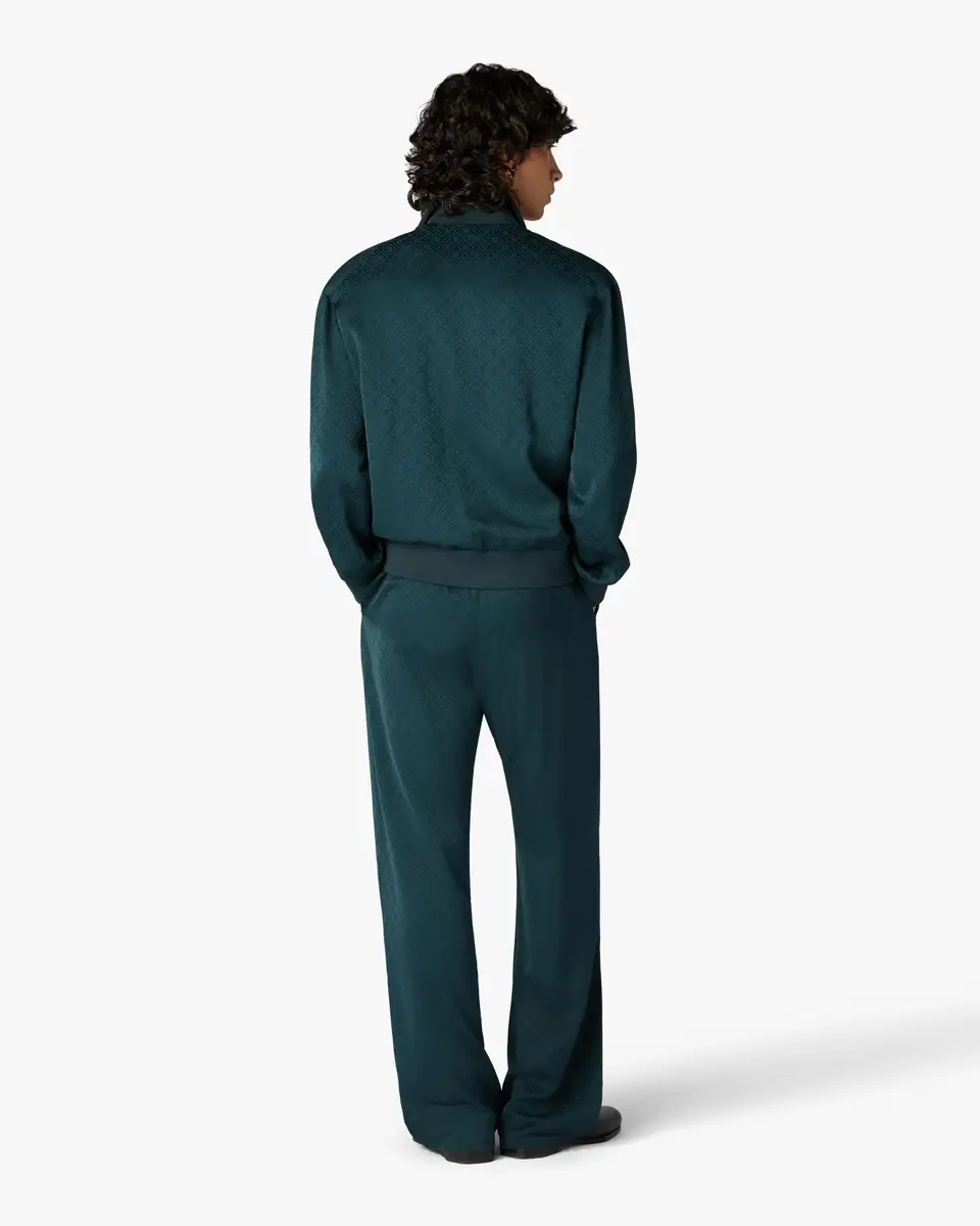 Casablanca Dark Teal Monogram Zip-Up Track Jacket | Thumbnail 3