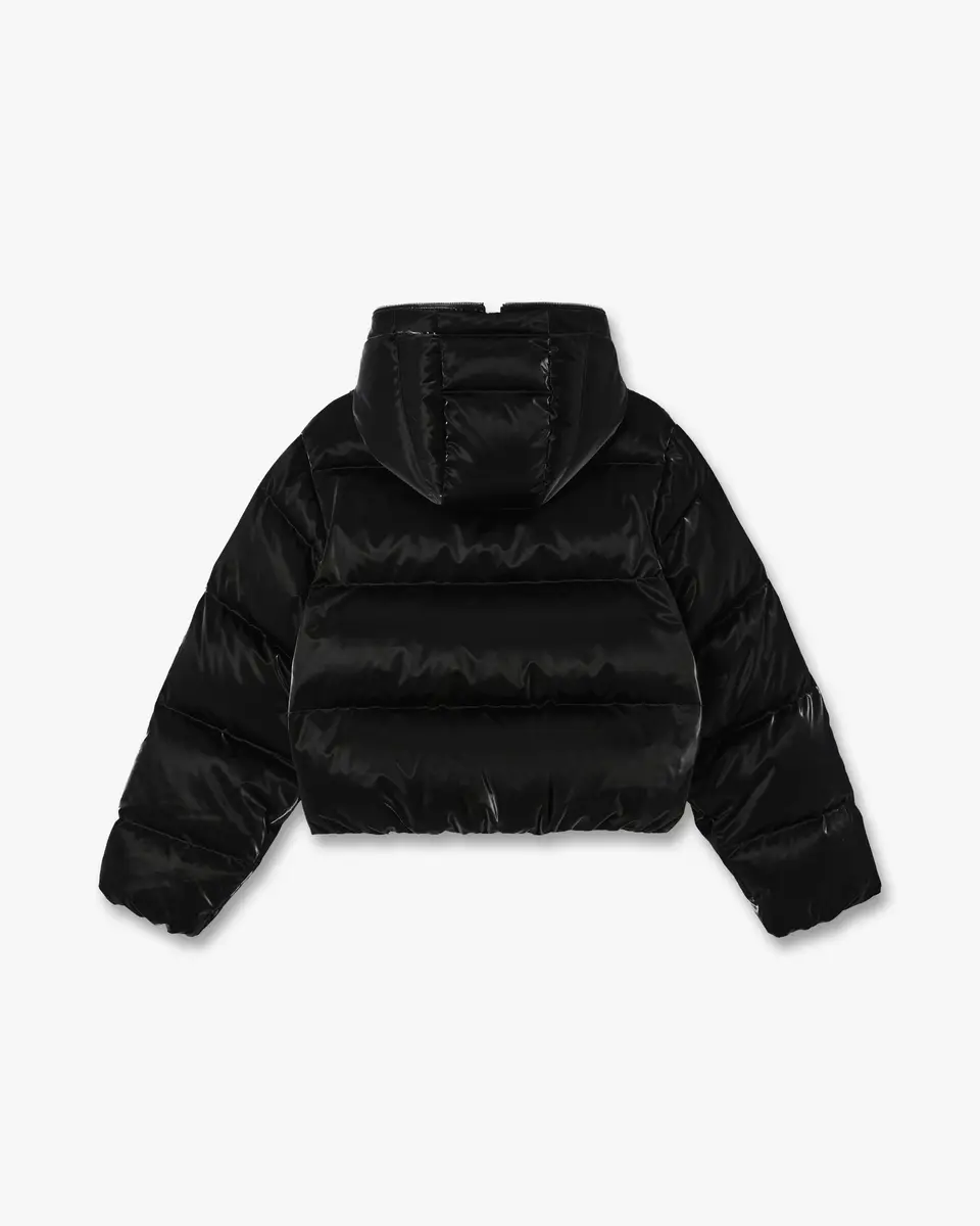 Casablanca Black Lacquered Cropped Nylon Puffer Down Jacket | Thumbnail 6 Casablanca Black Lacquered Cropped Nylon Puffer Down Jacket | Thumbnail 6
