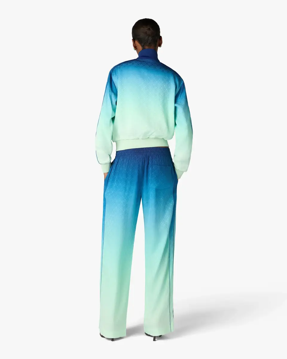 Casablanca Blue & Green Gradient Monogram Jacquard Track Jacket | Thumbnail 3
