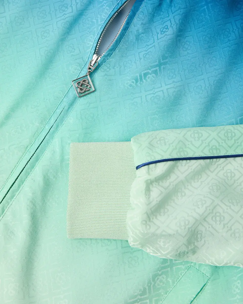 Casablanca Blue & Green Gradient Monogram Jacquard Track Jacket | Thumbnail 5
