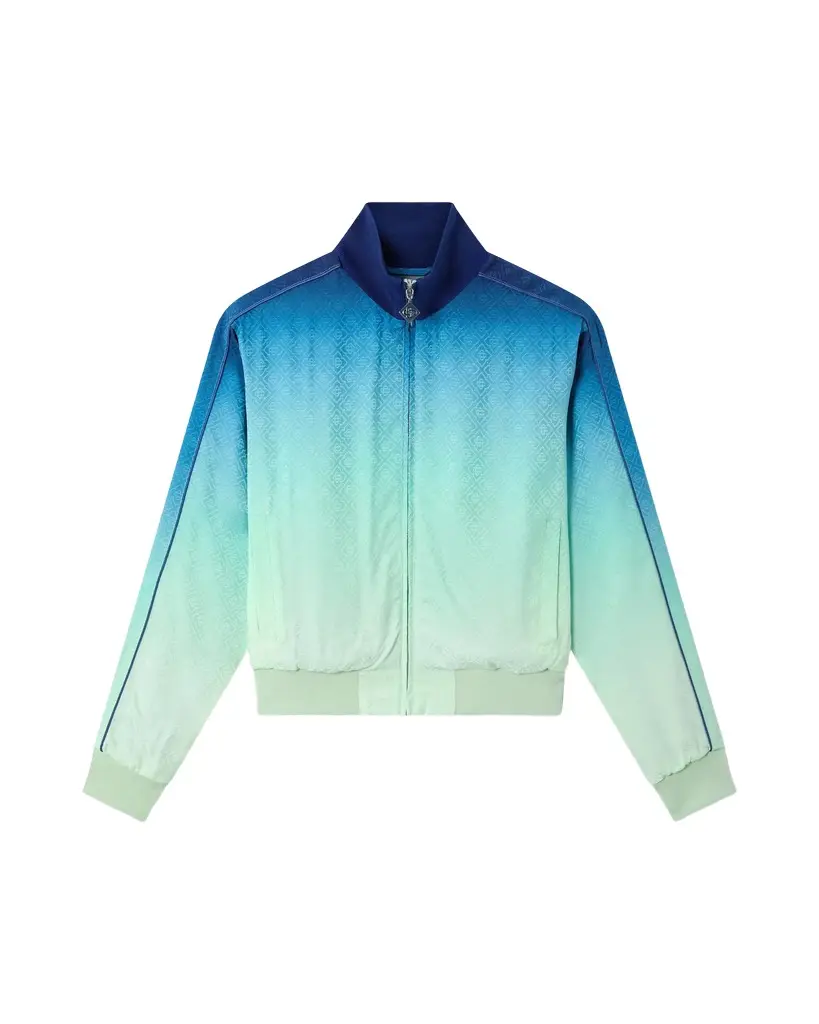 Casablanca Blue & Green Gradient Monogram Jacquard Track Jacket