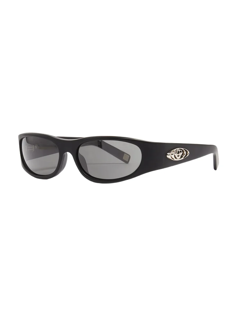 Casablanca Black Warped Sport Sunglasses