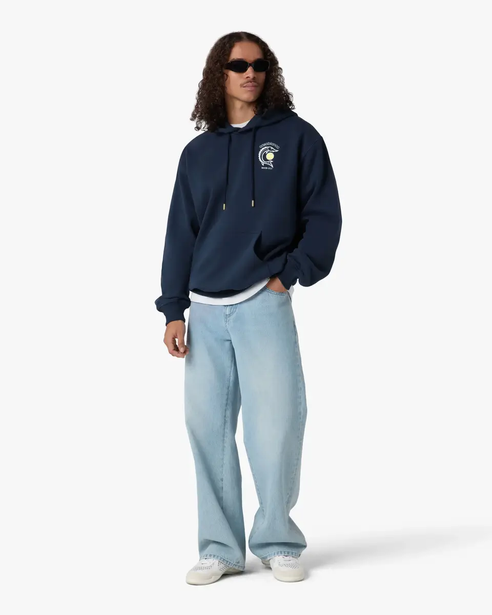 Casablanca Navy Casa Kaspia New York Tennis Club Hooded Sweatshirt | Thumbnail 2 Casablanca Navy Casa Kaspia New York Tennis Club Hooded Sweatshirt | Thumbnail 2