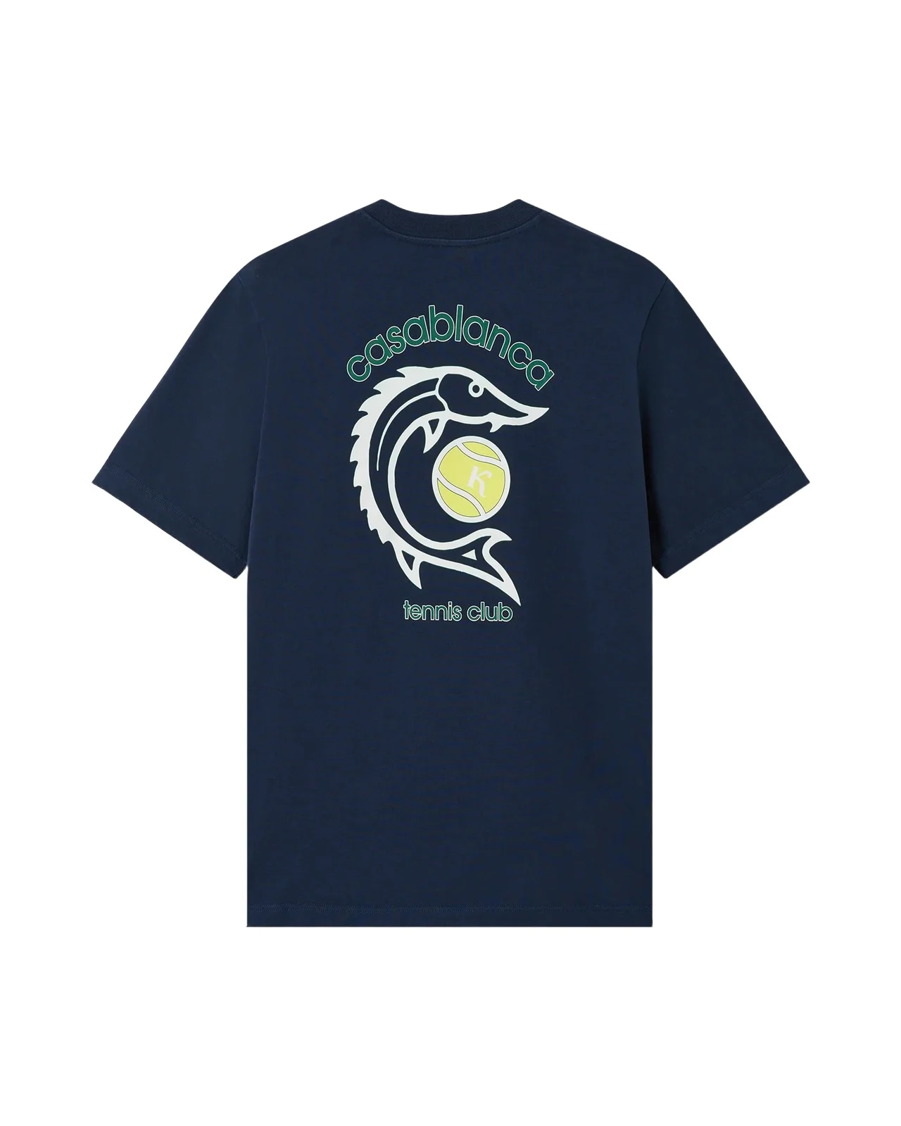 Casablanca Navy Casa Kaspia New York Tennis Club Short Sleeve T-Shirt