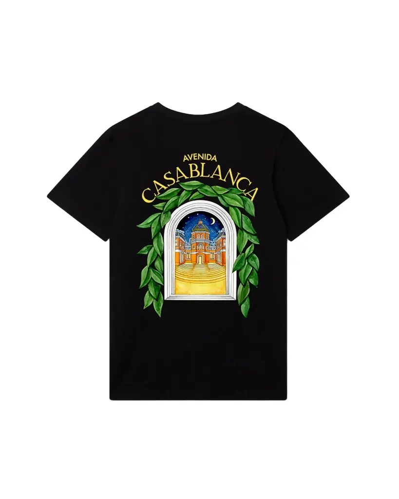 Casablanca Casablanca Avenida Short Sleeve T-Shirt in Black
