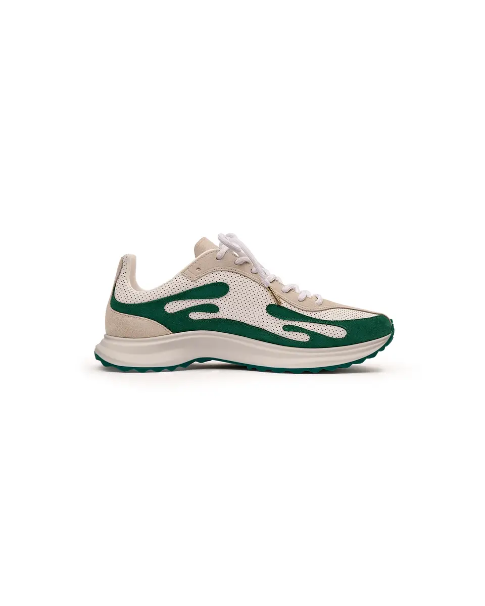 Casablanca White & Green Stade Sneaker | Thumbnail 3 Casablanca White & Green Stade Sneaker | Thumbnail 3