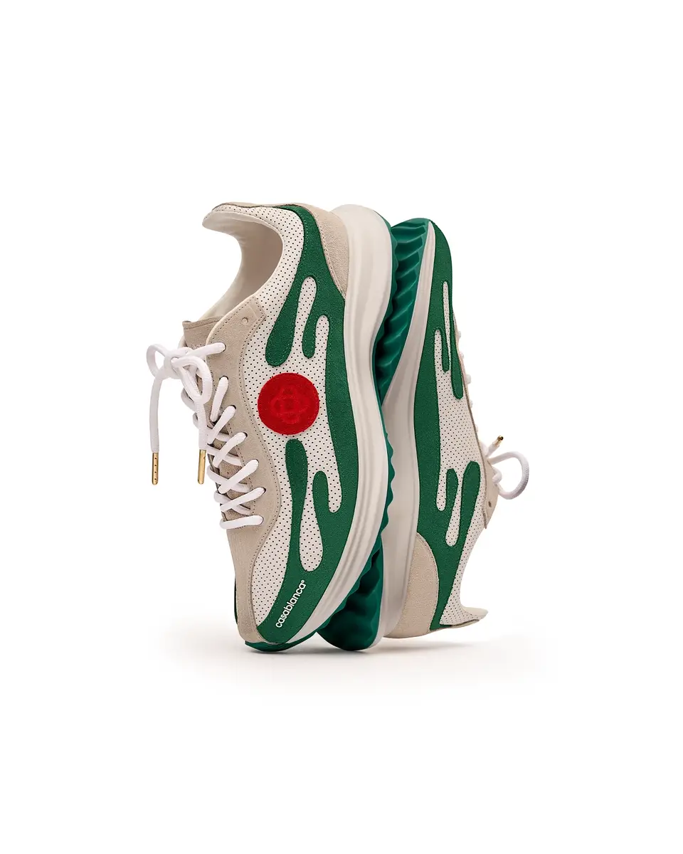 Casablanca White & Green Stade Sneaker | Thumbnail 5 Casablanca White & Green Stade Sneaker | Thumbnail 5