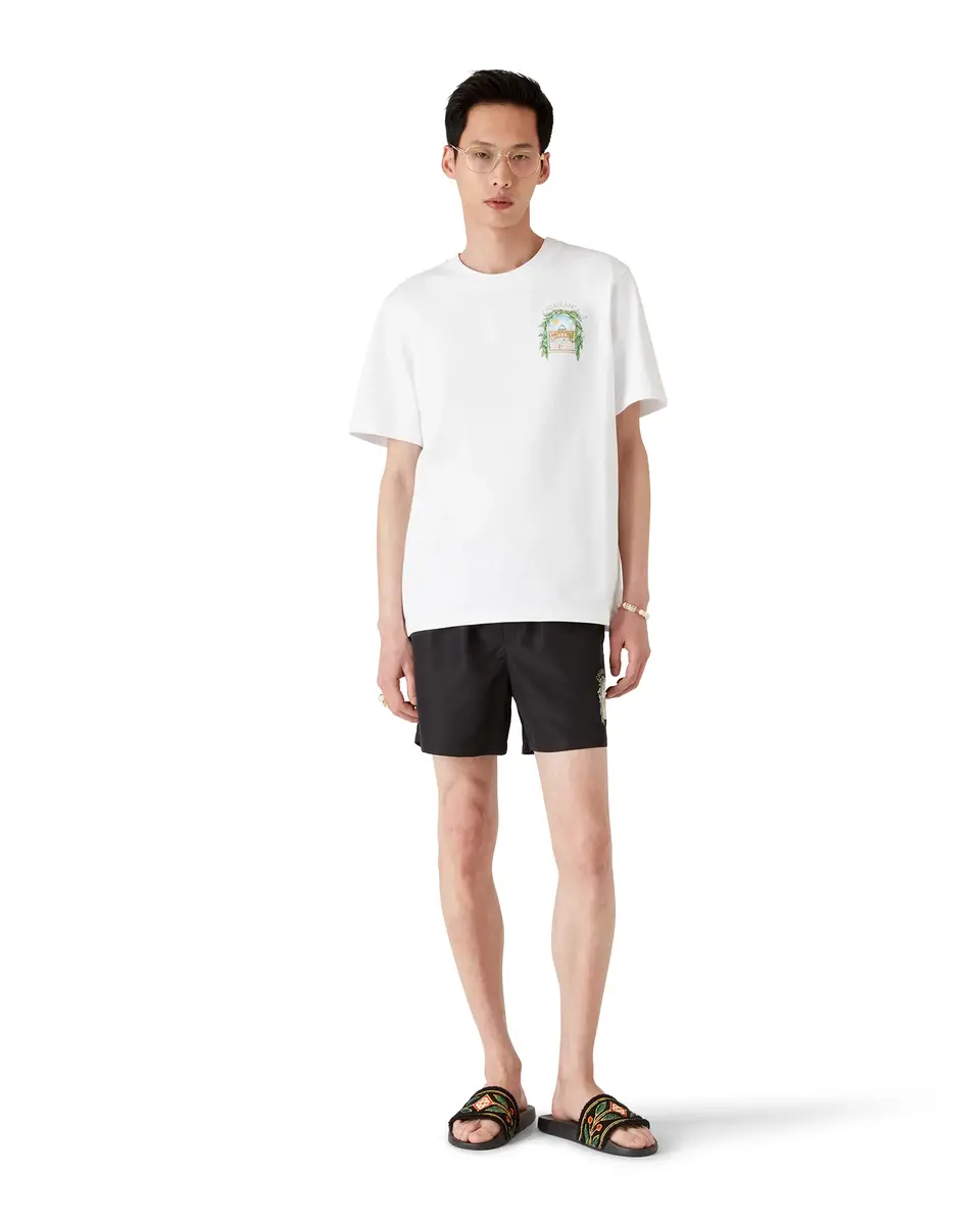 Casablanca L'Arche De Tennis Short Sleeve T-Shirt | Thumbnail 2 Casablanca L'Arche De Tennis Short Sleeve T-Shirt | Thumbnail 2
