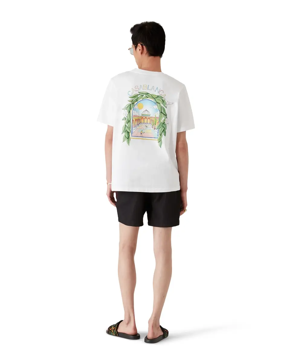 Casablanca L'Arche De Tennis Short Sleeve T-Shirt | Thumbnail 3 Casablanca L'Arche De Tennis Short Sleeve T-Shirt | Thumbnail 3