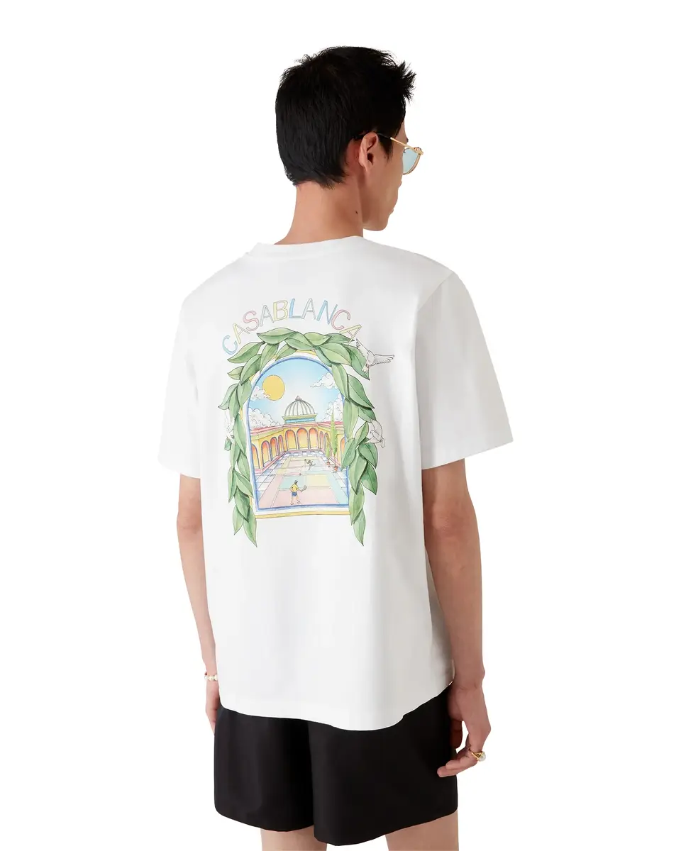 Casablanca L'Arche De Tennis Short Sleeve T-Shirt | Thumbnail 4 Casablanca L'Arche De Tennis Short Sleeve T-Shirt | Thumbnail 4
