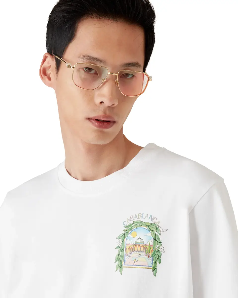 Casablanca L'Arche De Tennis Short Sleeve T-Shirt | Thumbnail 5 Casablanca L'Arche De Tennis Short Sleeve T-Shirt | Thumbnail 5