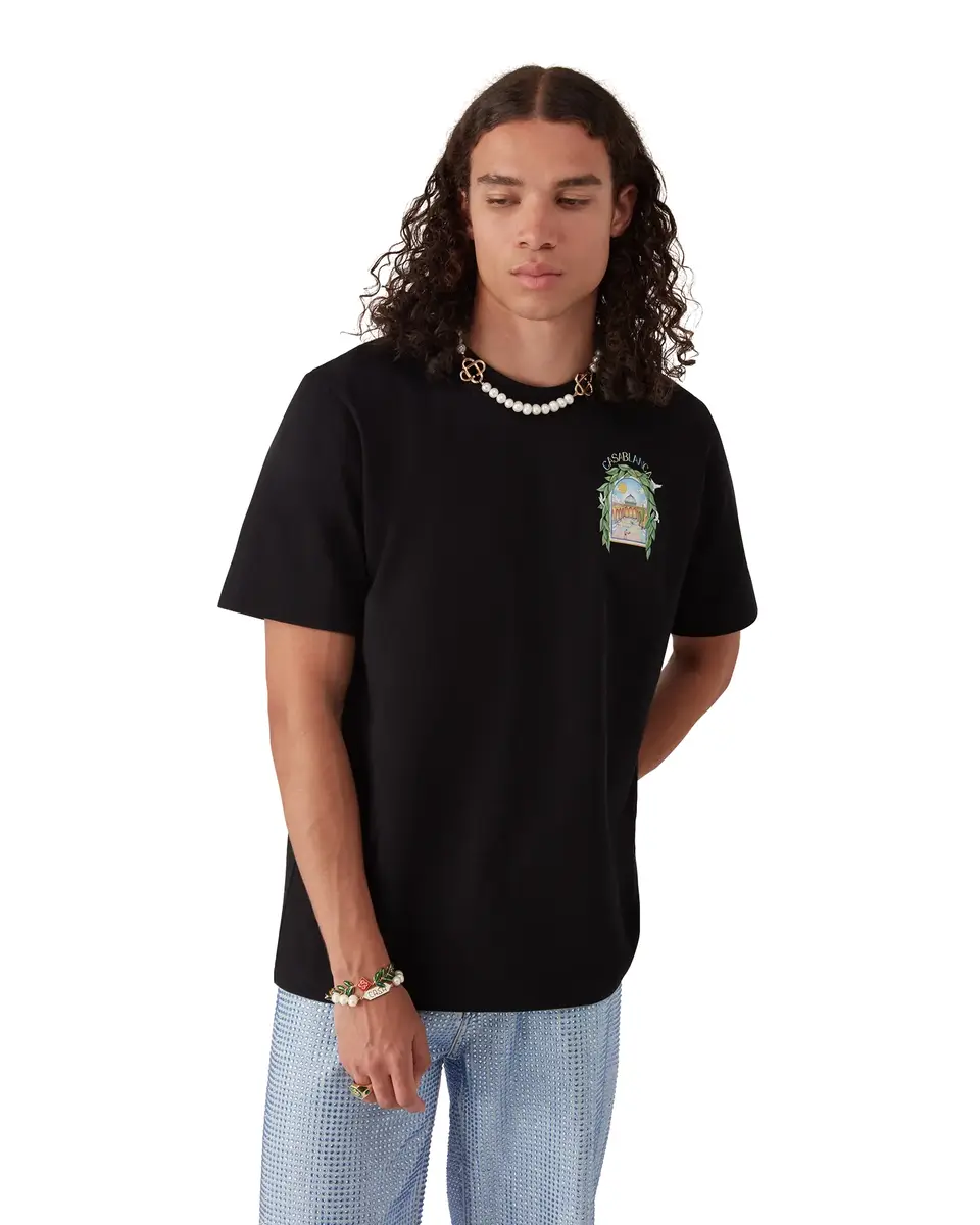 Casablanca L'Arche De Tennis Short Sleeve T-Shirt | Thumbnail 4 Casablanca L'Arche De Tennis Short Sleeve T-Shirt | Thumbnail 4