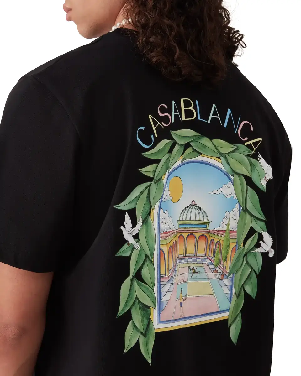 Casablanca L'Arche De Tennis Short Sleeve T-Shirt | Thumbnail 5 Casablanca L'Arche De Tennis Short Sleeve T-Shirt | Thumbnail 5