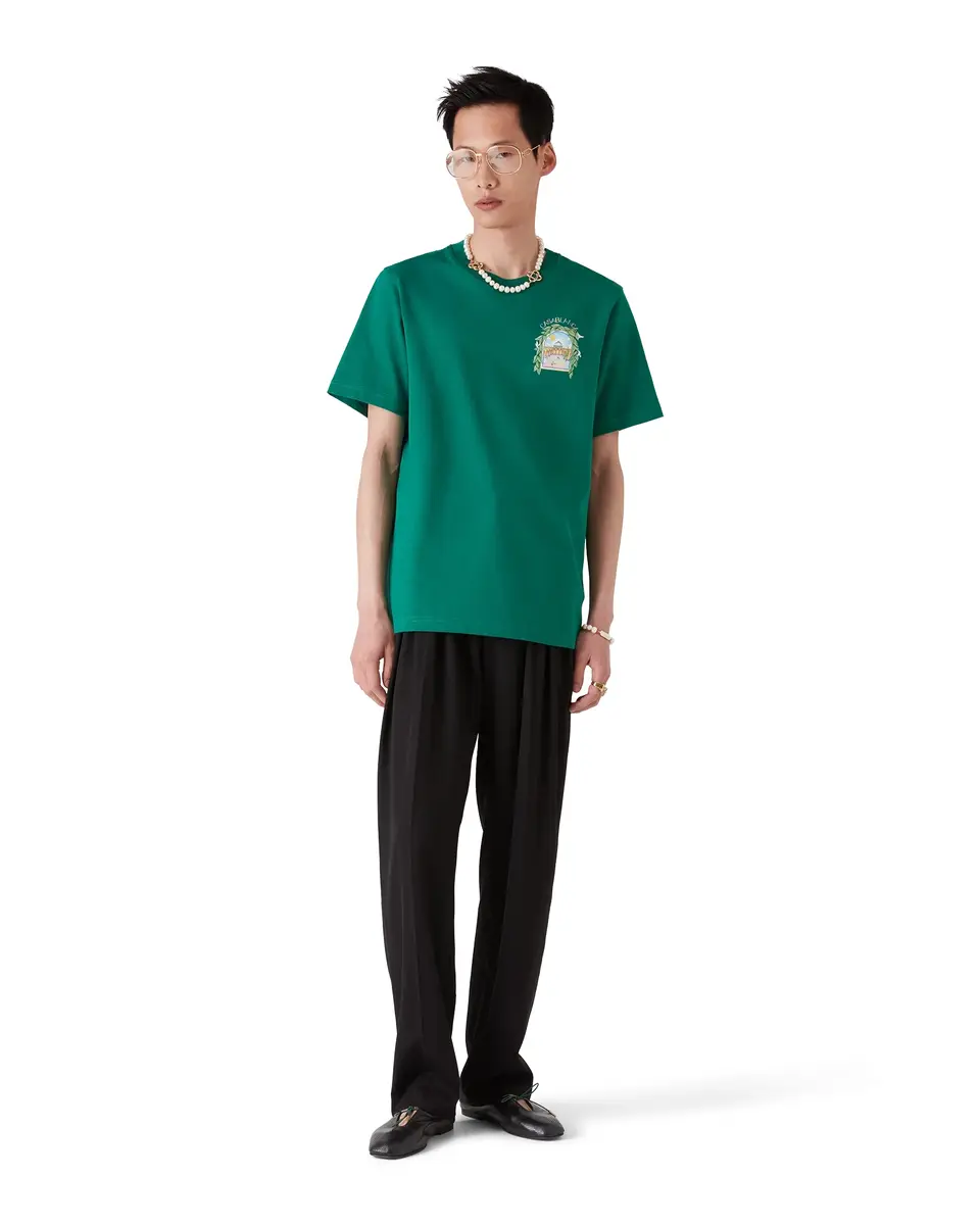 Casablanca L'Arche De Tennis Short Sleeve T-Shirt | Thumbnail 2 Casablanca L'Arche De Tennis Short Sleeve T-Shirt | Thumbnail 2