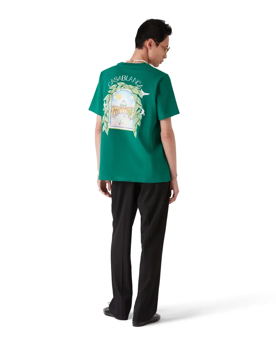 Casablanca L'Arche De Tennis Short Sleeve T-Shirt | Thumbnail 3 Casablanca L'Arche De Tennis Short Sleeve T-Shirt | Thumbnail 3