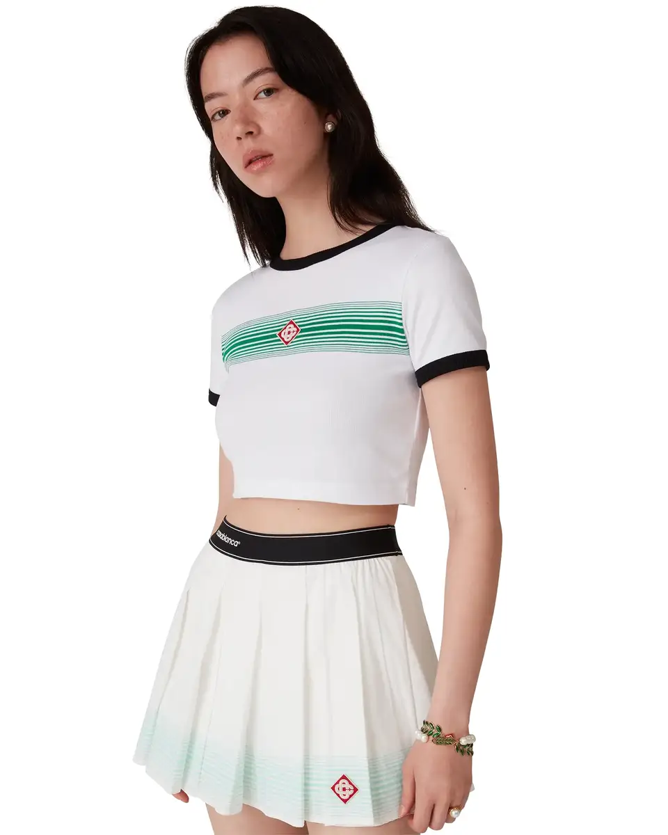 Casablanca Gradient Stripe Ringer Short Sleeve T-Shirt | Thumbnail 5 Casablanca Gradient Stripe Ringer Short Sleeve T-Shirt | Thumbnail 5