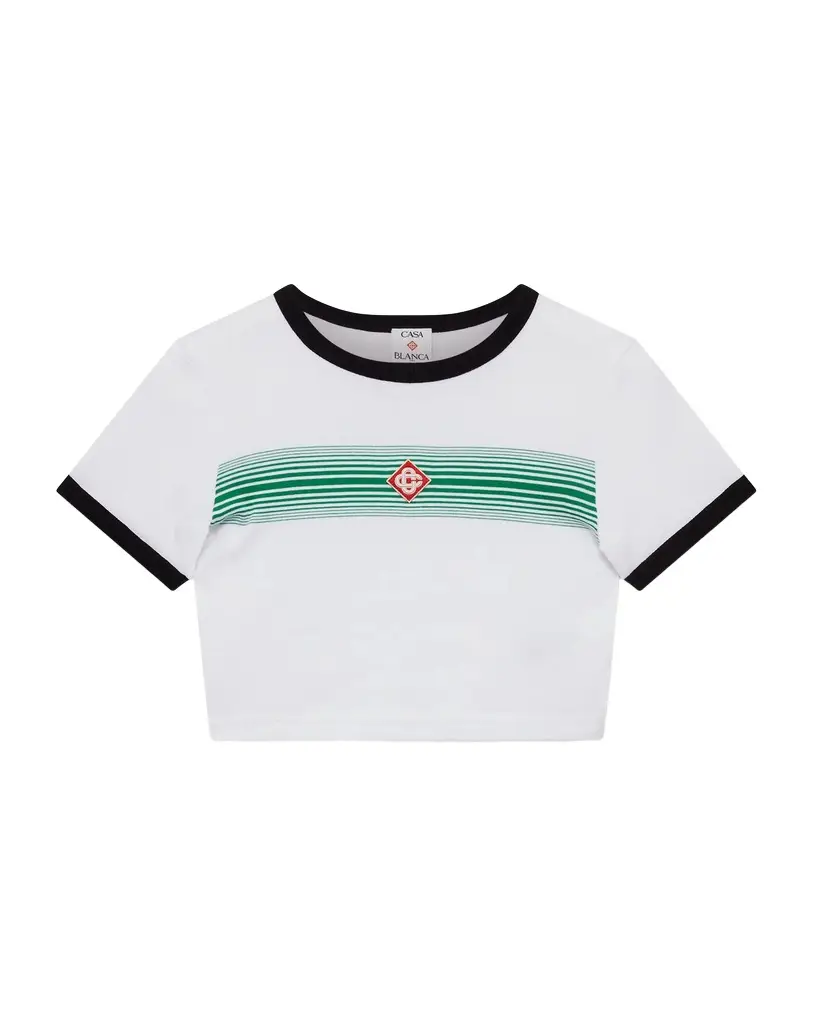 Casablanca Gradient Stripe Ringer Short Sleeve T-Shirt