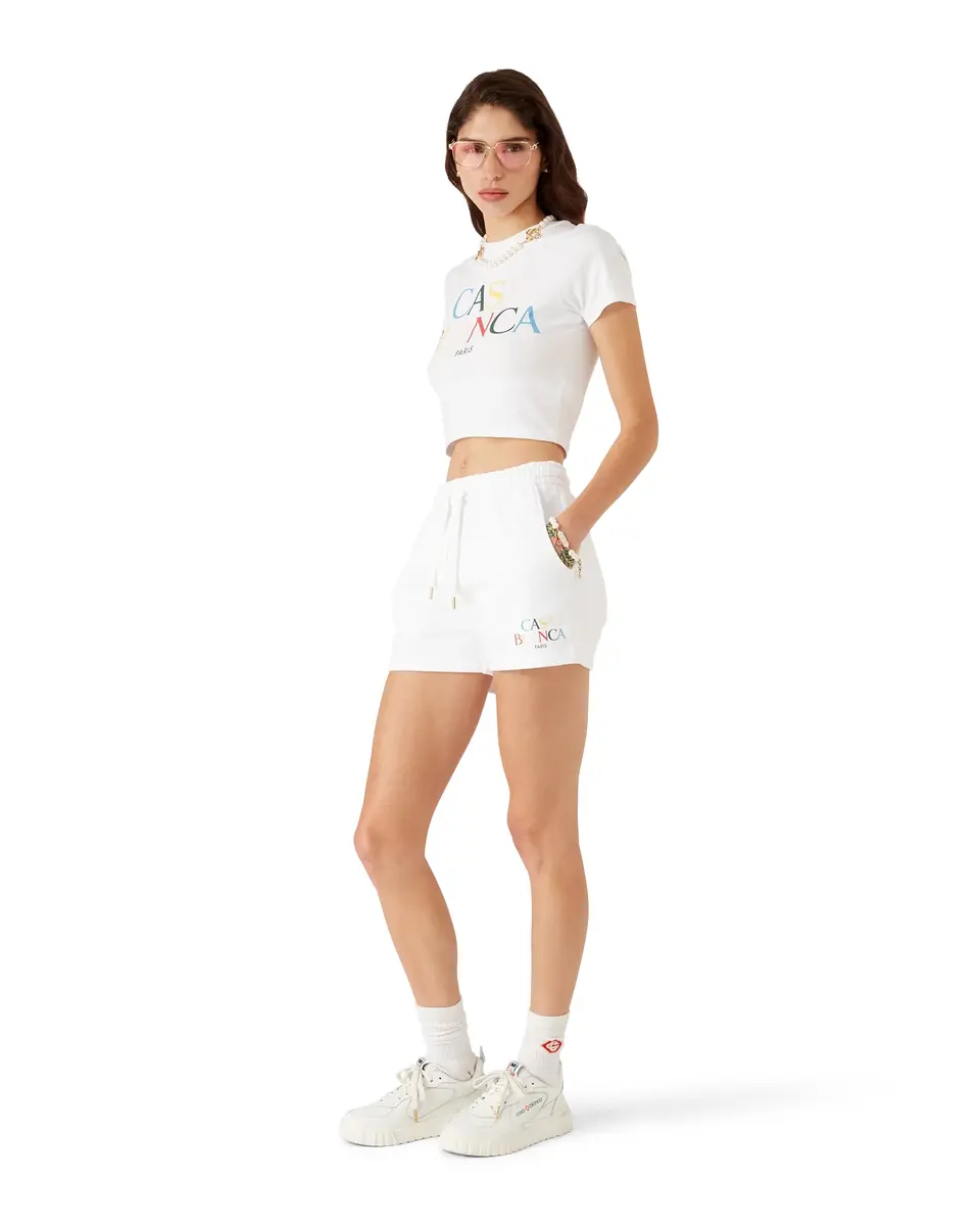 Casablanca Stacked Logo Sweatshorts | Thumbnail 2 Casablanca Stacked Logo Sweatshorts | Thumbnail 2