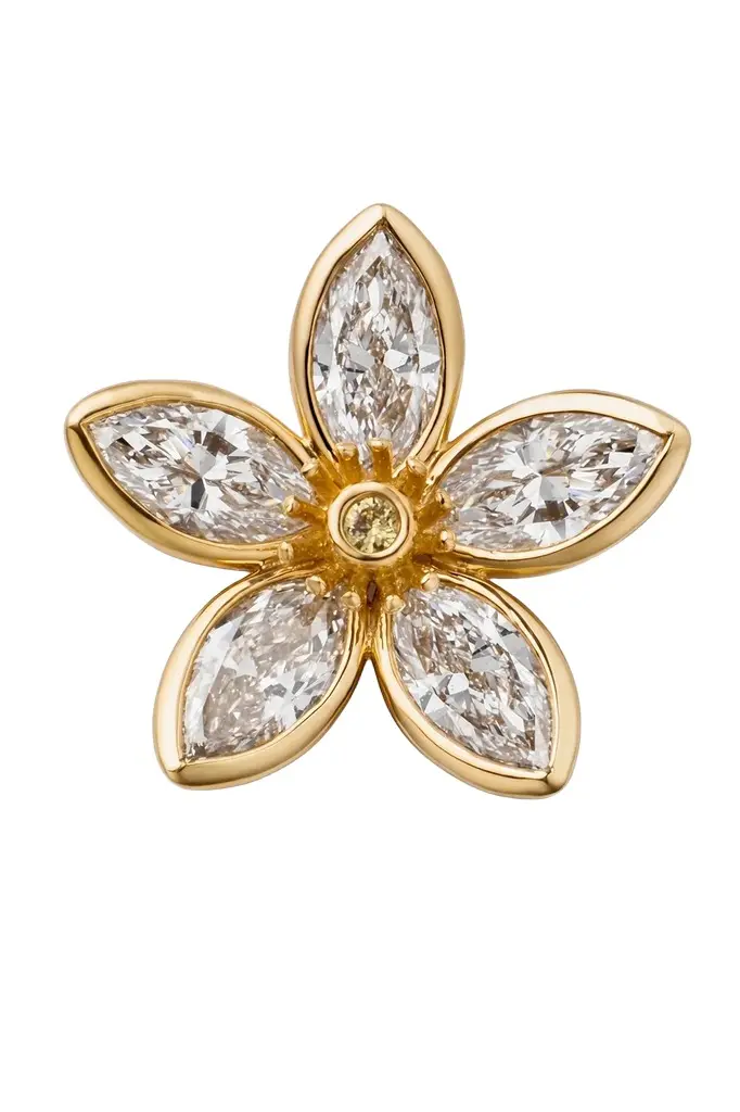 Sapphire Diamond Orange Blossom Charm