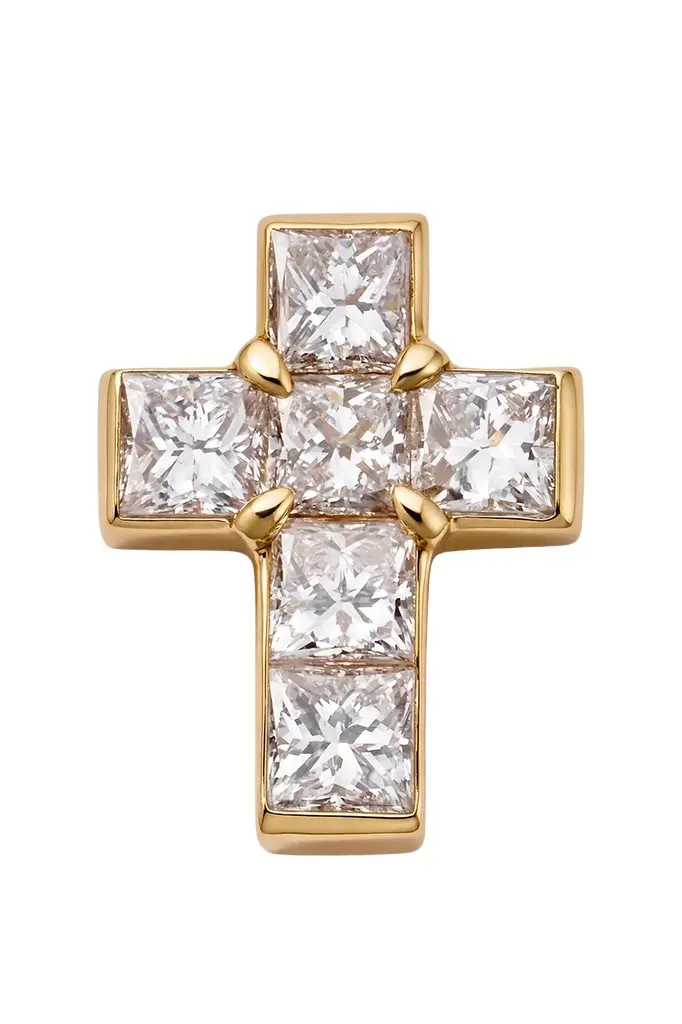 Diamond Cross Charm