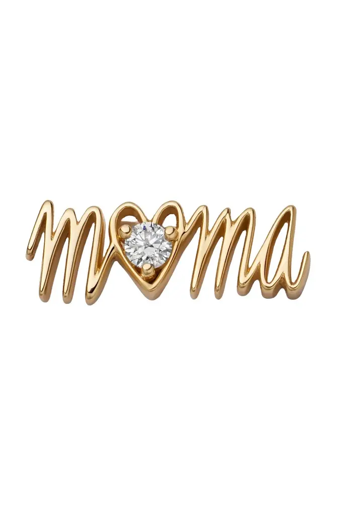 Diamond Mama Script Charm
