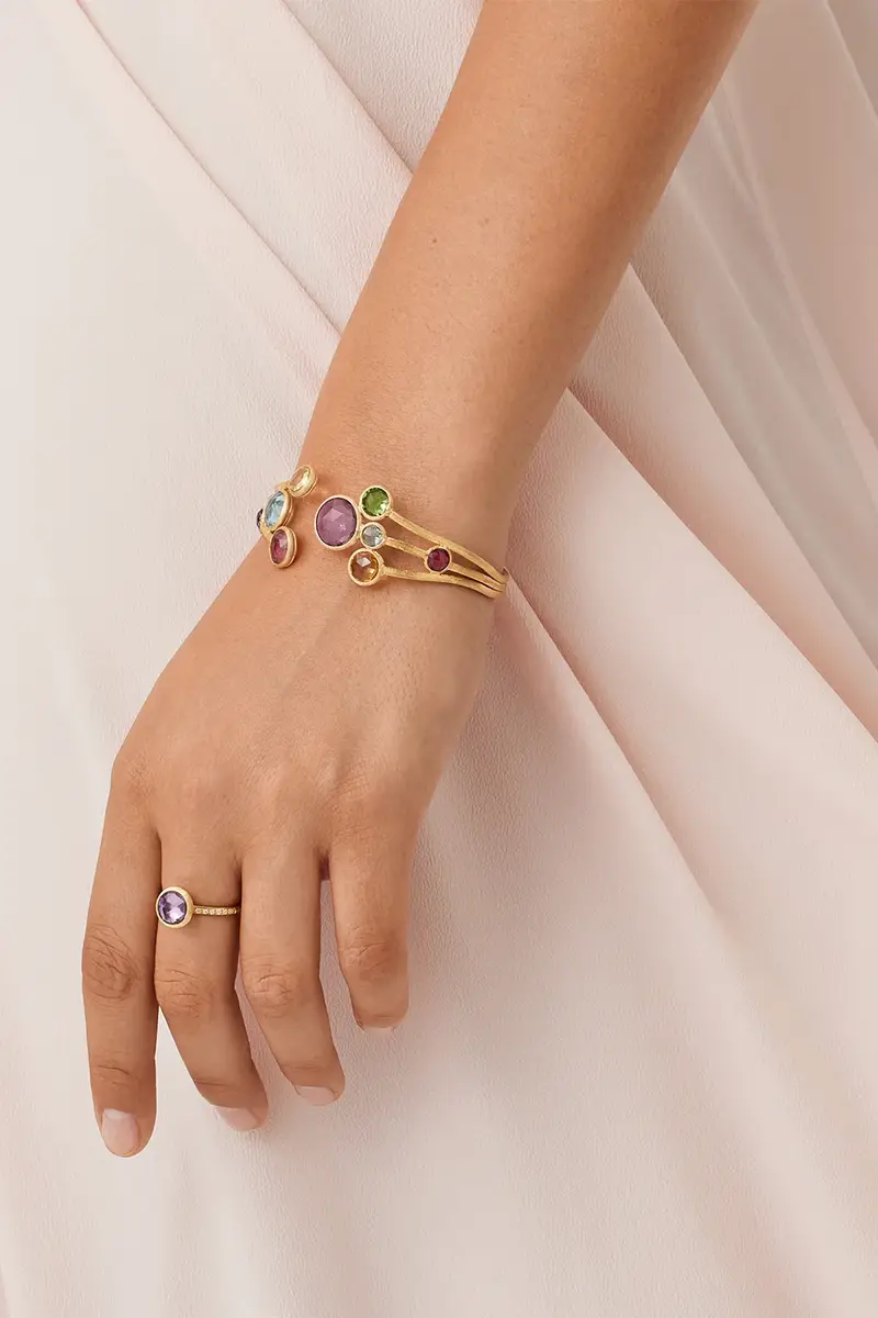 MARCO BICEGO Multi-Colored Gemstone Jaipur Cuff Bracelet | Thumbnail 2 MARCO BICEGO Multi-Colored Gemstone Jaipur Cuff Bracelet | Thumbnail 2