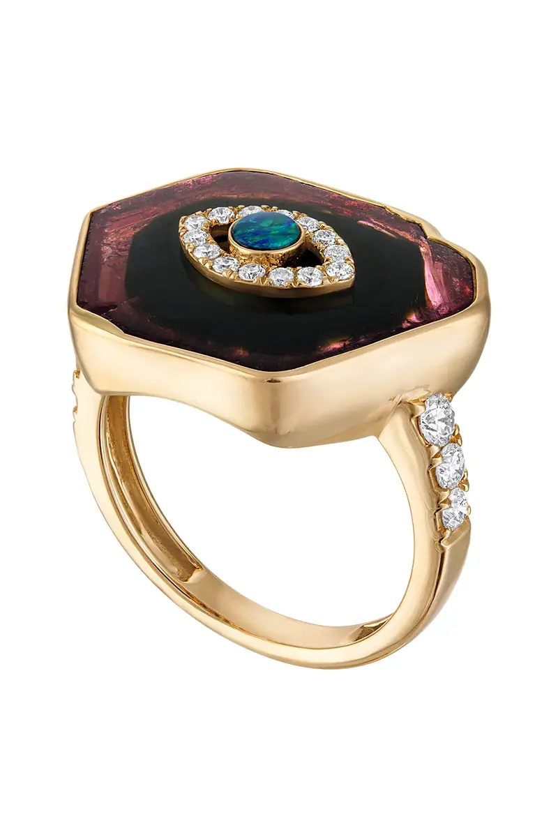 Eden Presley Tourmaline Diamond Divine Eye Ring | Thumbnail 3