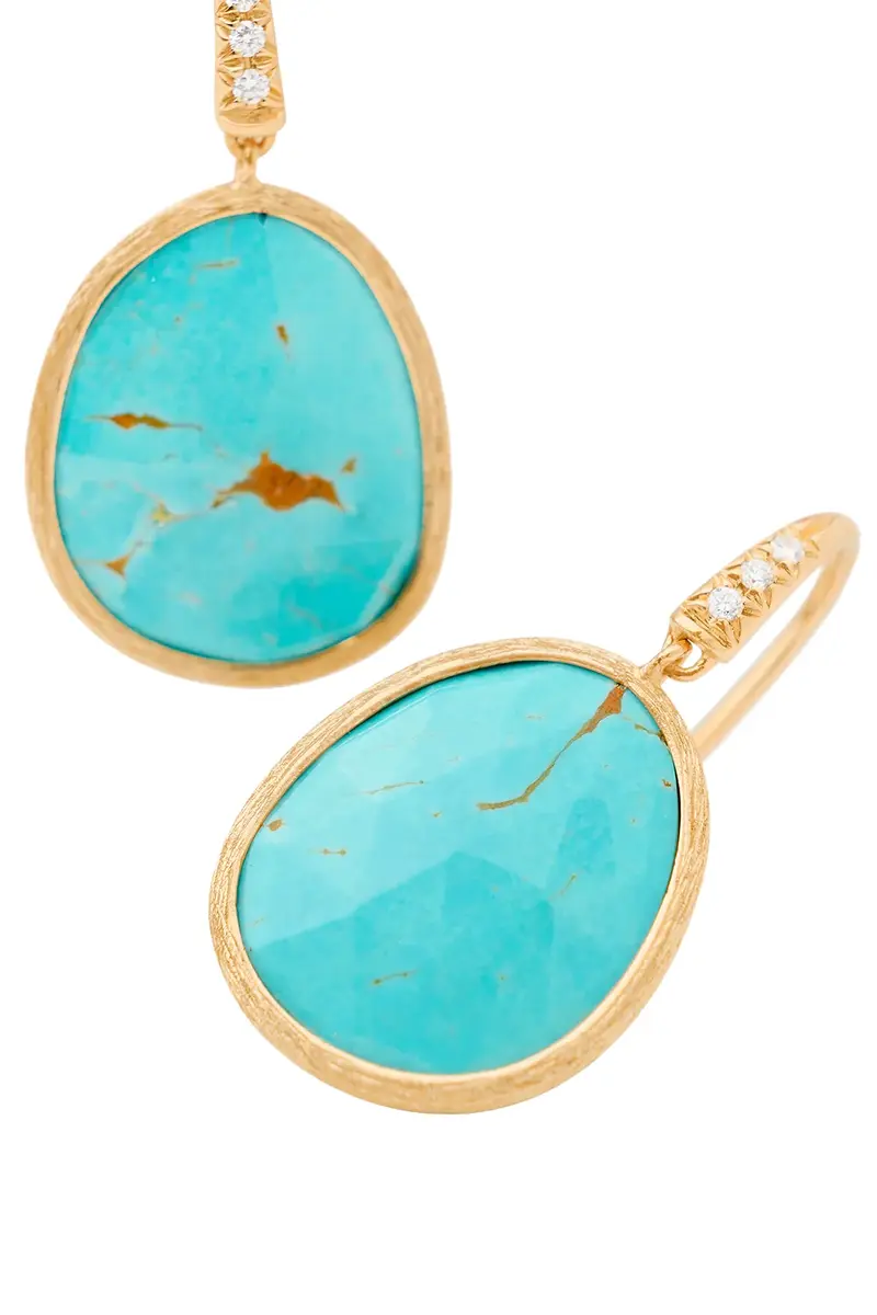 MARCO BICEGO Turquoise Diamond Lunaria Drop Earrings | Thumbnail 3 MARCO BICEGO Turquoise Diamond Lunaria Drop Earrings | Thumbnail 3