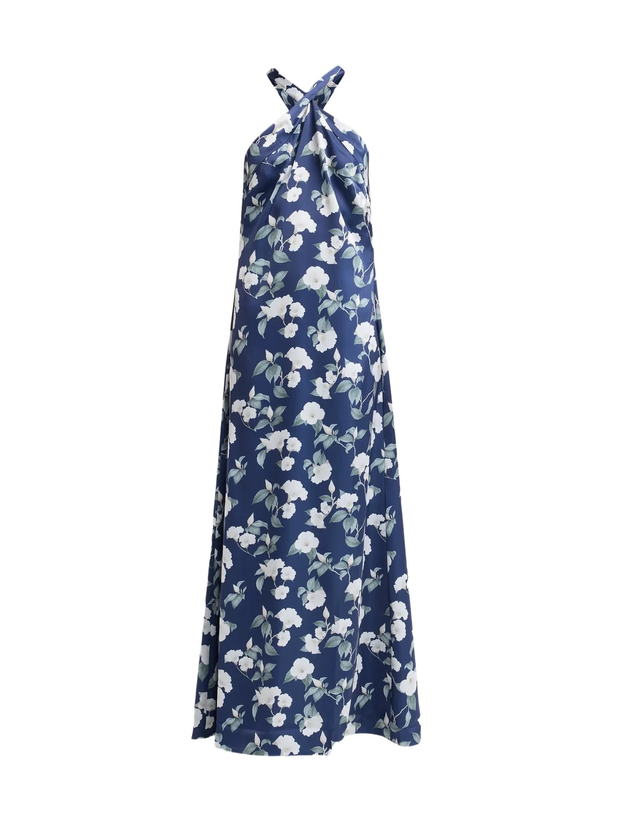 Women's Laurant Floral Print Halterneck Gown Women's Laurant Floral Print Halterneck Gown