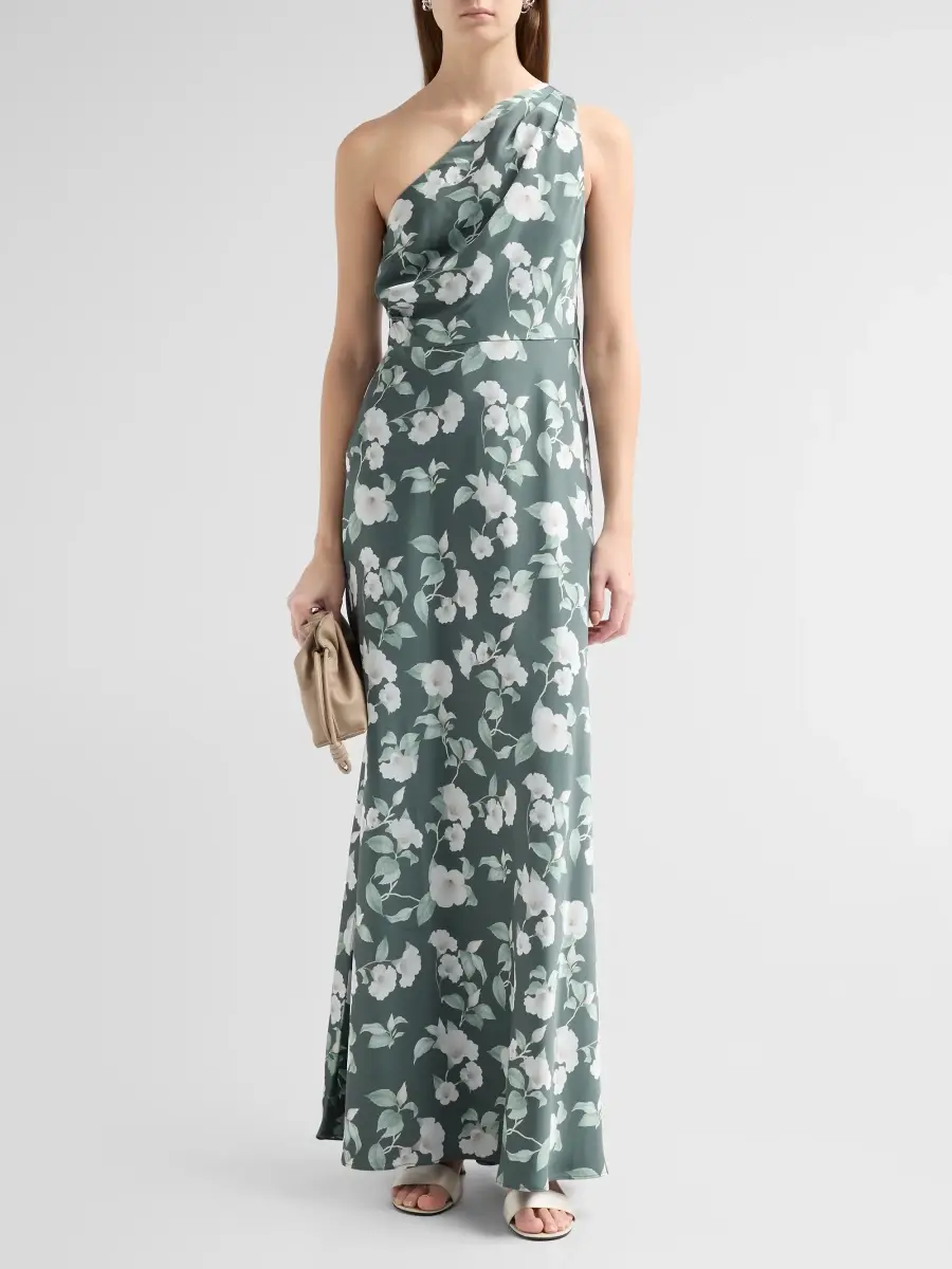 SACHIN & BABI Women's Delphine One-Shoulder Chiffon Gown | Thumbnail 2 SACHIN & BABI Women's Delphine One-Shoulder Chiffon Gown | Thumbnail 2