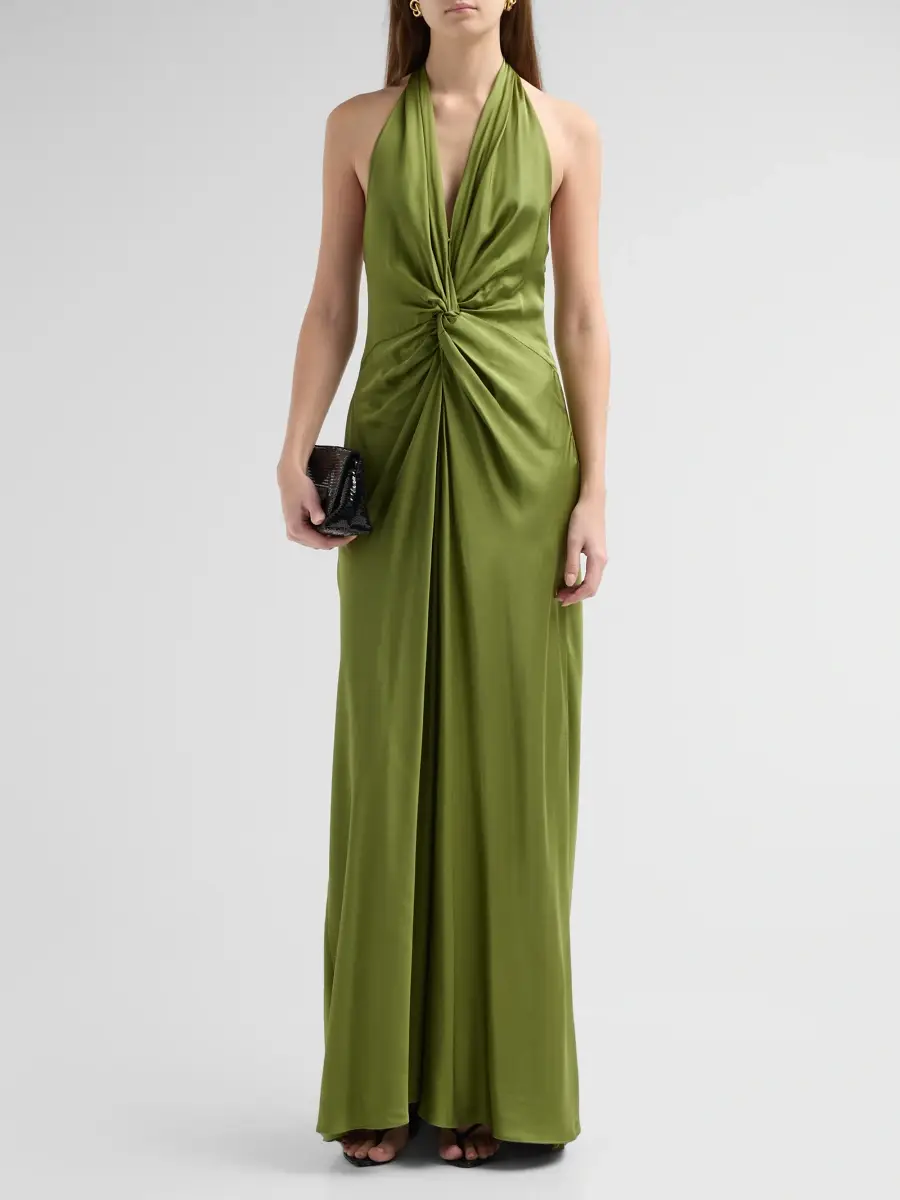 A.L.C. A. L.C. Women's Mabel Twist-Knot Halter Gown | Thumbnail 2 A.L.C. A. L.C. Women's Mabel Twist-Knot Halter Gown | Thumbnail 2