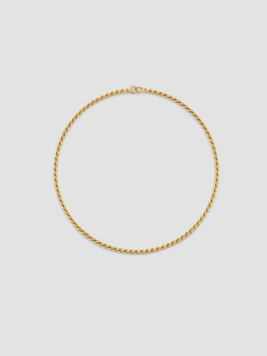 David Yurman Women's Sculpted Cable Chain Necklace in 18K Yellow Gold, 3.7MM | Thumbnail 2 David Yurman Women's Sculpted Cable Chain Necklace in 18K Yellow Gold, 3.7MM | Thumbnail 2