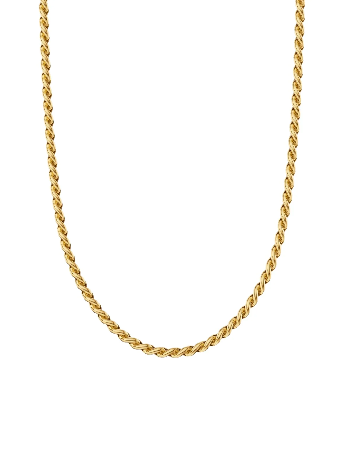 David Yurman Women's Sculpted Cable Chain Necklace in 18K Yellow Gold, 3.7MM
