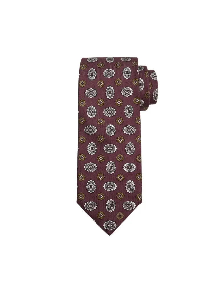 Brioni Men's Floral Medallion Silk Tie