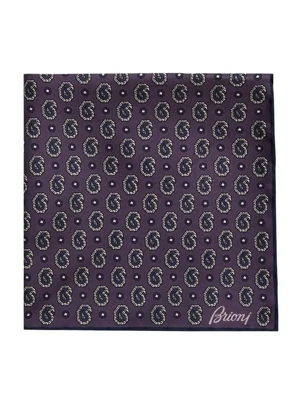 Men's Hand-Rolled Paisley Silk Pocket Square Men's Hand-Rolled Paisley Silk Pocket Square