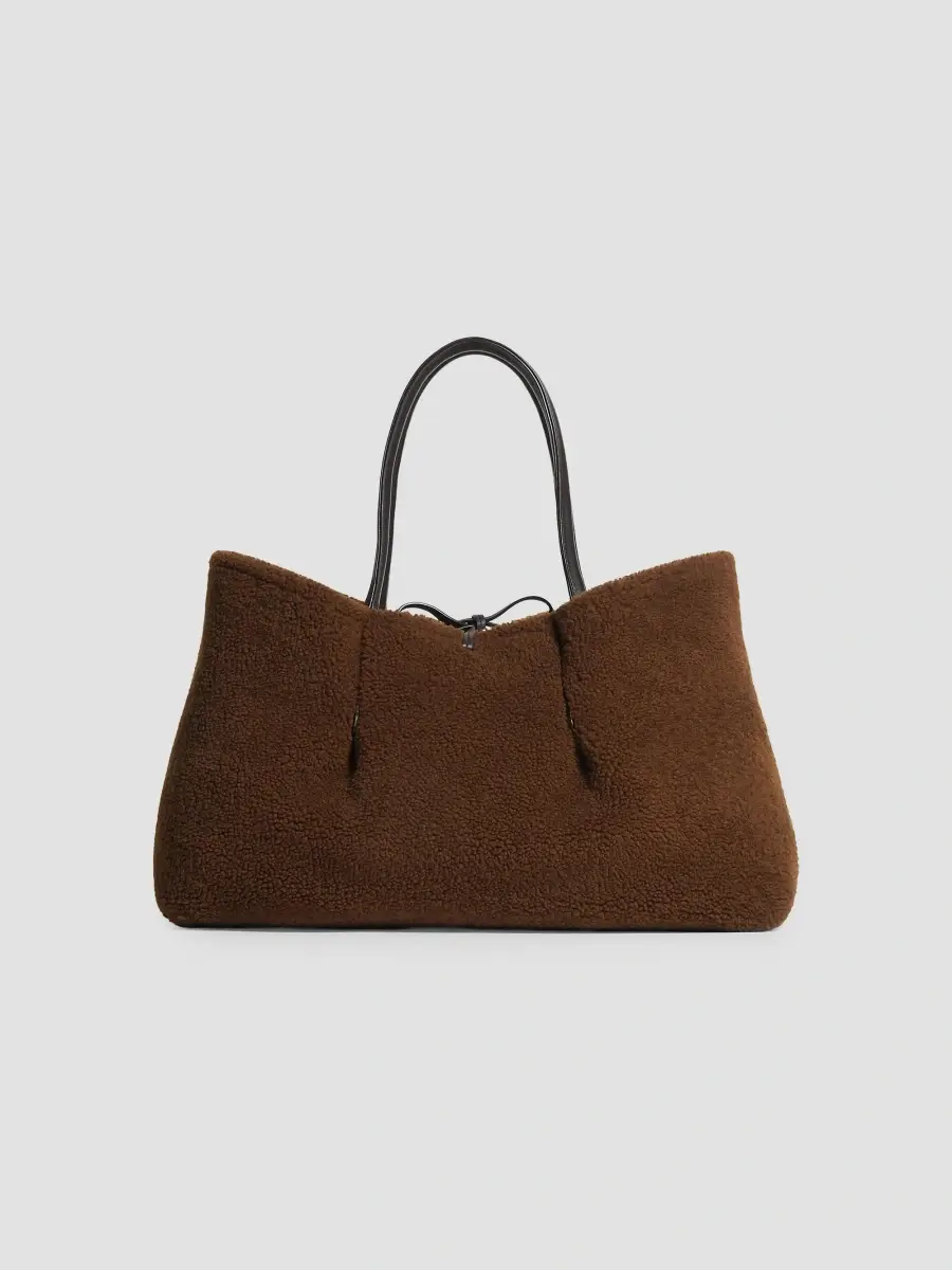 Bottega Veneta Women's Large Pinacoteca Intrecciato Suede & Shearling Tote Bag | Thumbnail 6
