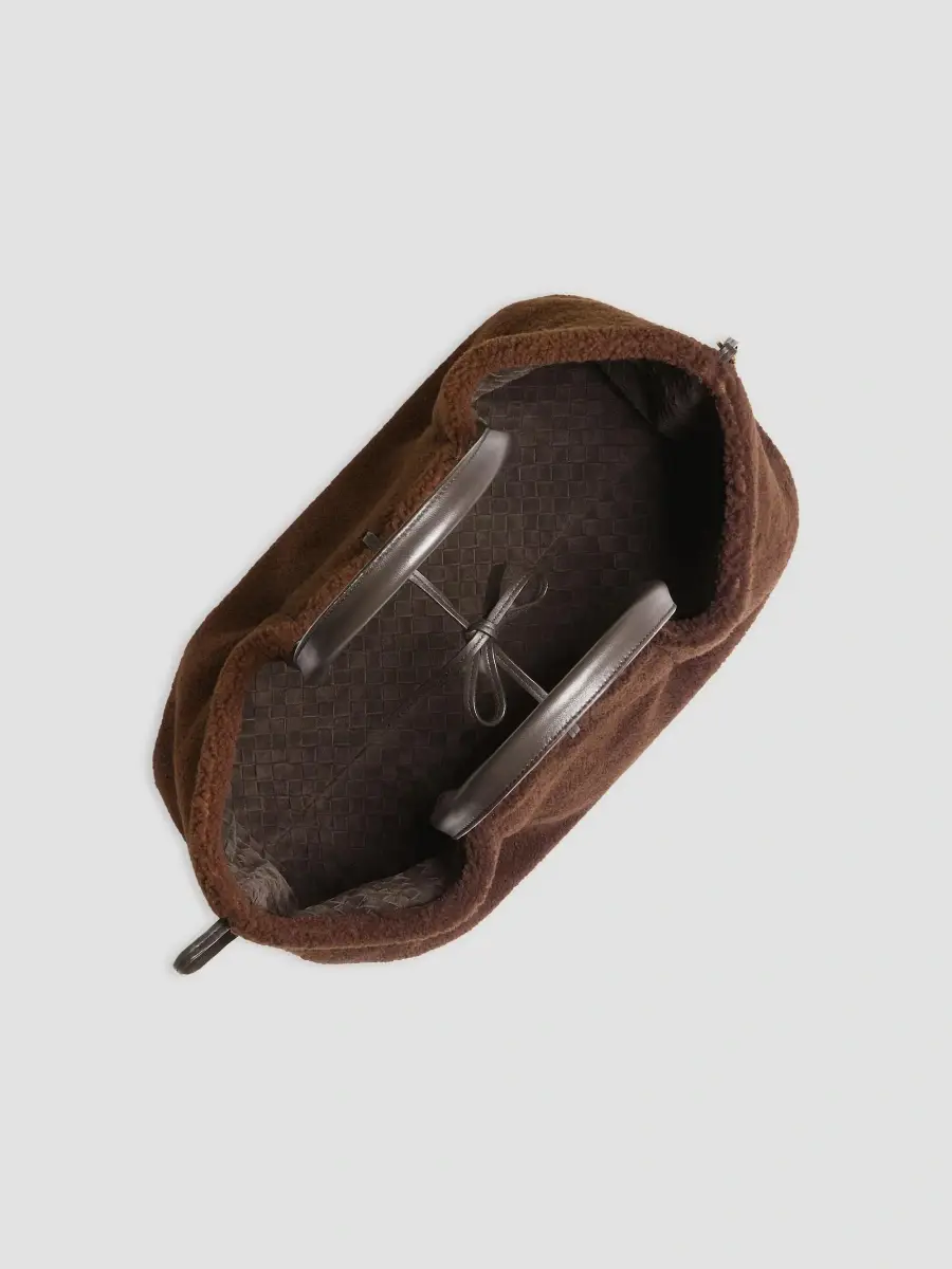 Bottega Veneta Women's Large Pinacoteca Intrecciato Suede & Shearling Tote Bag | Thumbnail 8