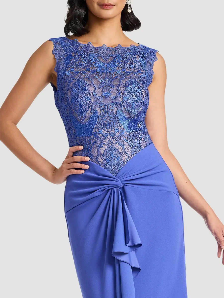 Tadashi Shoji Women's Evelise Ruffled Lace Gown | Thumbnail 4 Tadashi Shoji Women's Evelise Ruffled Lace Gown | Thumbnail 4
