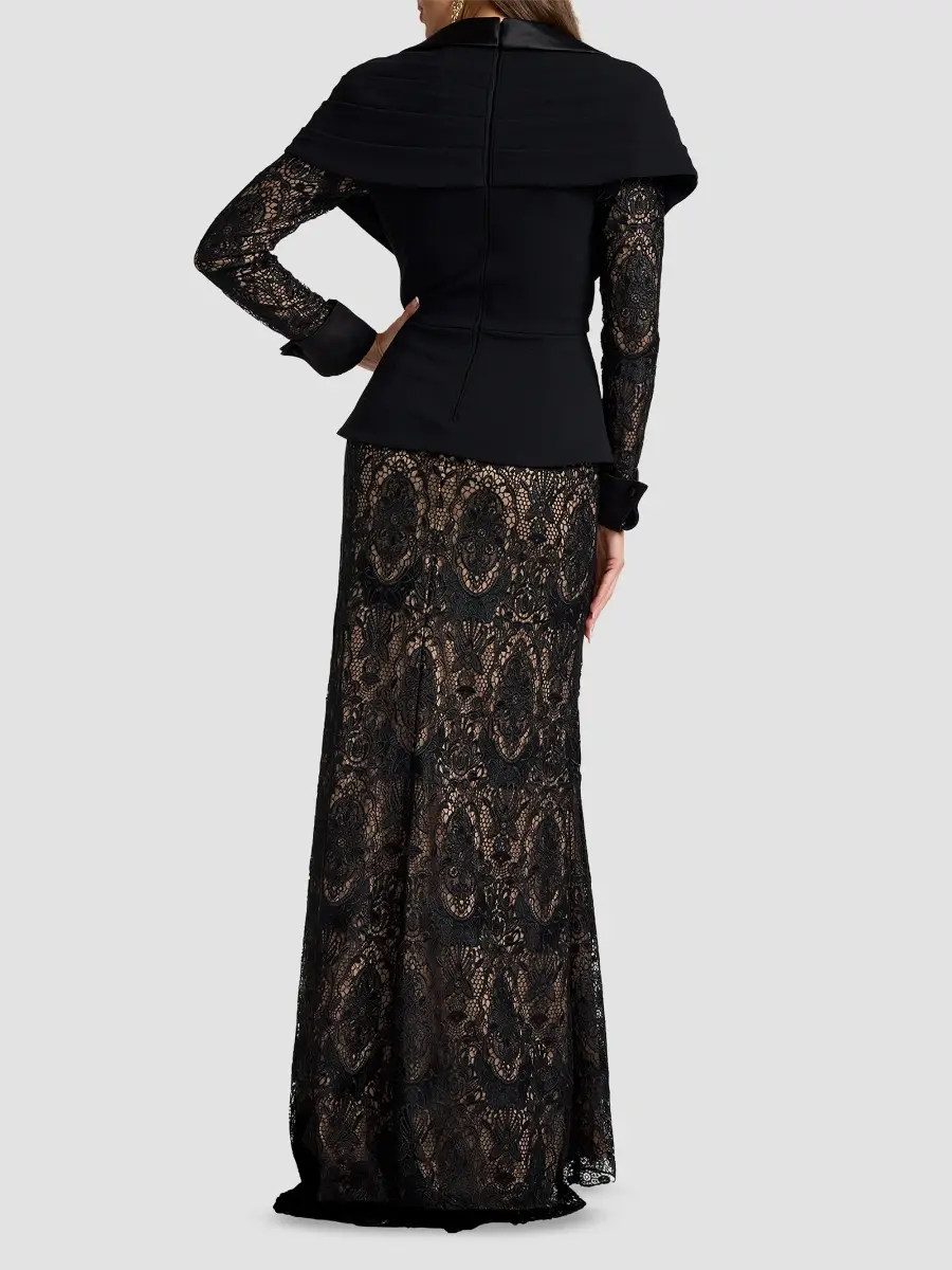 Tadashi Shoji Women's Carlotta Lace Illusion Gown | Thumbnail 3 Tadashi Shoji Women's Carlotta Lace Illusion Gown | Thumbnail 3