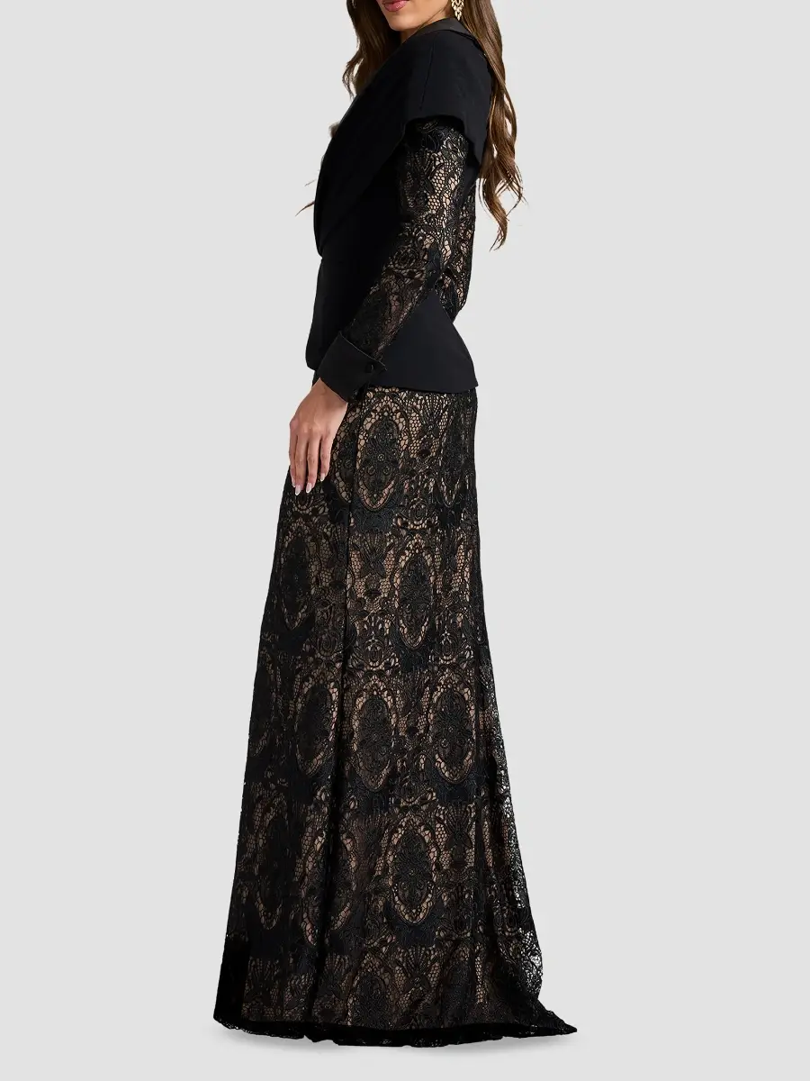 Tadashi Shoji Women's Carlotta Lace Illusion Gown | Thumbnail 5 Tadashi Shoji Women's Carlotta Lace Illusion Gown | Thumbnail 5