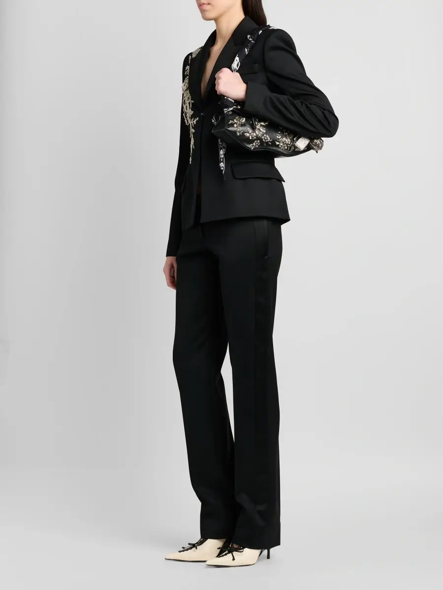 Alexander McQueen Women's Manta Embellished Leather Clutch | Thumbnail 6