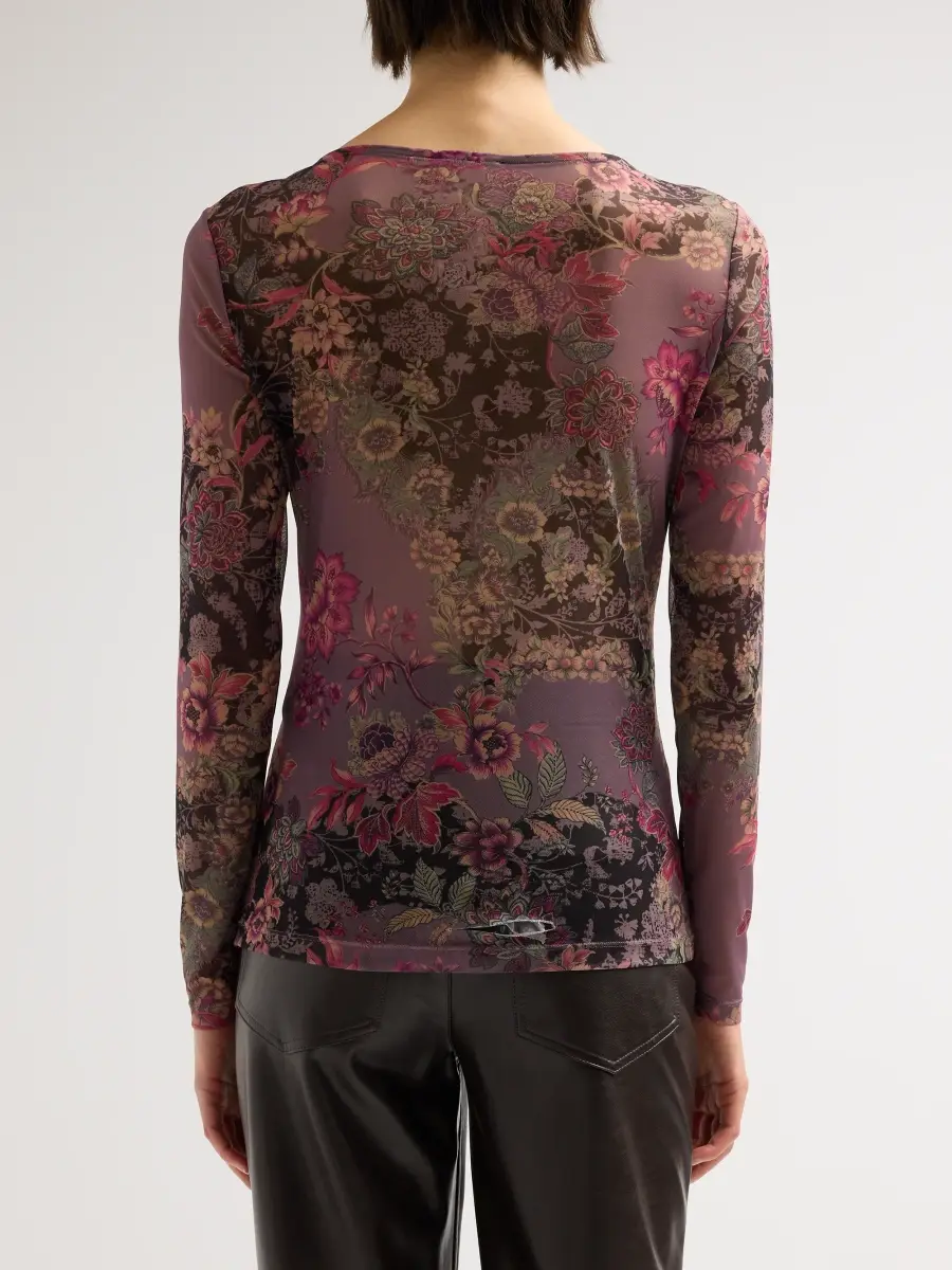 Johnny Was Women's Jemma Floral Mesh Long-Sleeve Shirt | Thumbnail 3 Johnny Was Women's Jemma Floral Mesh Long-Sleeve Shirt | Thumbnail 3