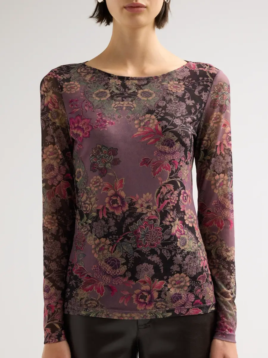 Johnny Was Women's Jemma Floral Mesh Long-Sleeve Shirt | Thumbnail 5 Johnny Was Women's Jemma Floral Mesh Long-Sleeve Shirt | Thumbnail 5