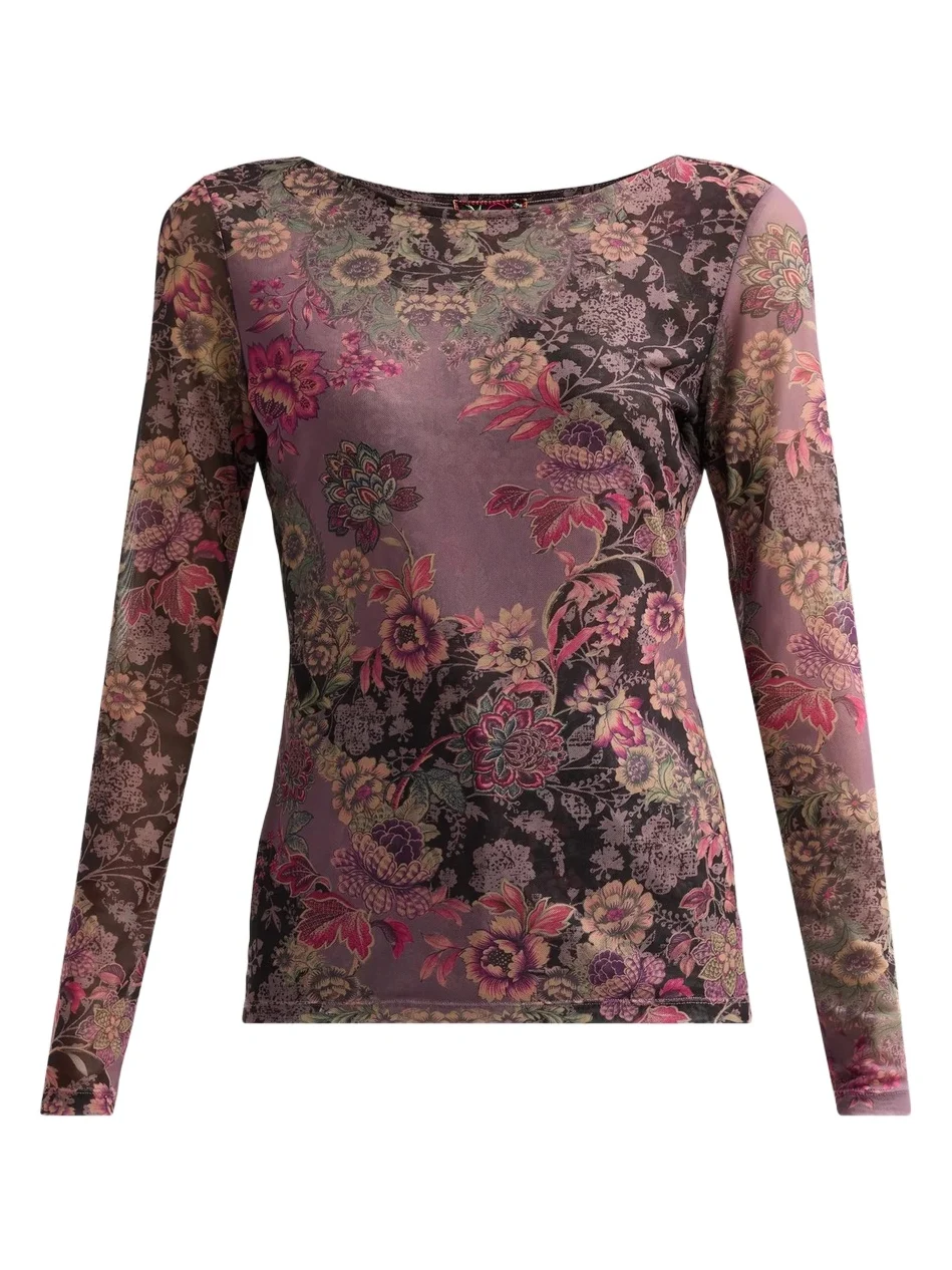 Women's Jemma Floral Mesh Long-Sleeve Shirt Women's Jemma Floral Mesh Long-Sleeve Shirt
