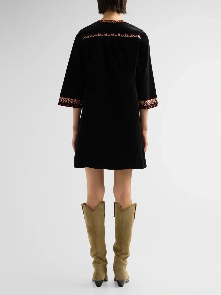Johnny Was Women's Nadia Floral-Embroidered Cotton Mini Dress | Thumbnail 3