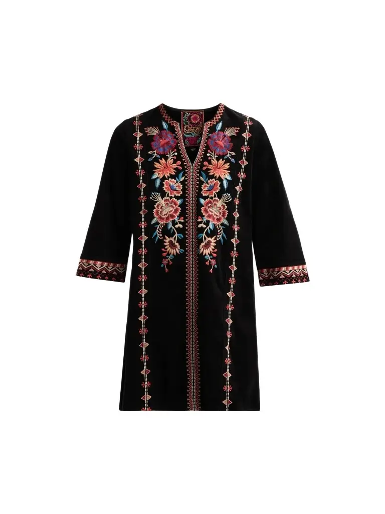 Women's Nadia Floral-Embroidered Cotton Mini Dress Women's Nadia Floral-Embroidered Cotton Mini Dress