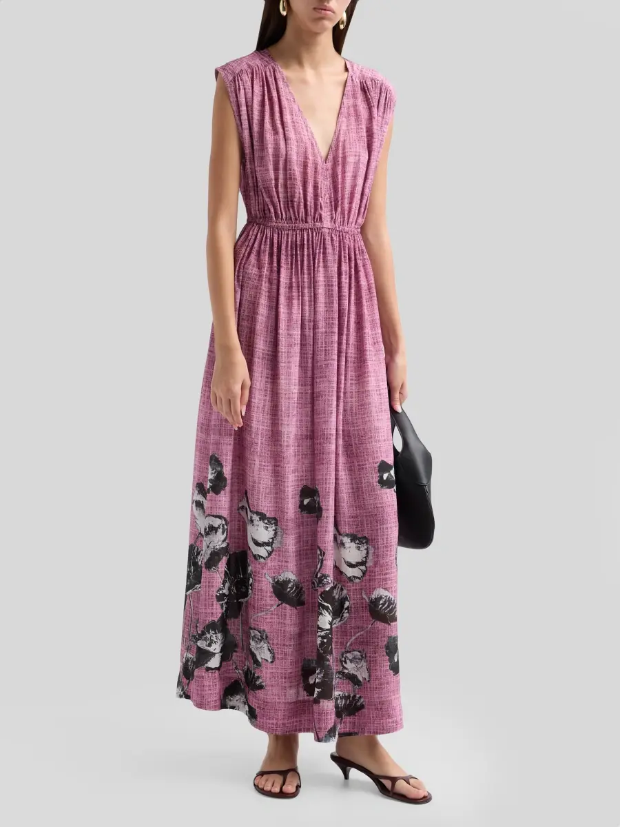 Johnny Was Women's Monade Ruched Floral Silk Maxi Dress | Thumbnail 4