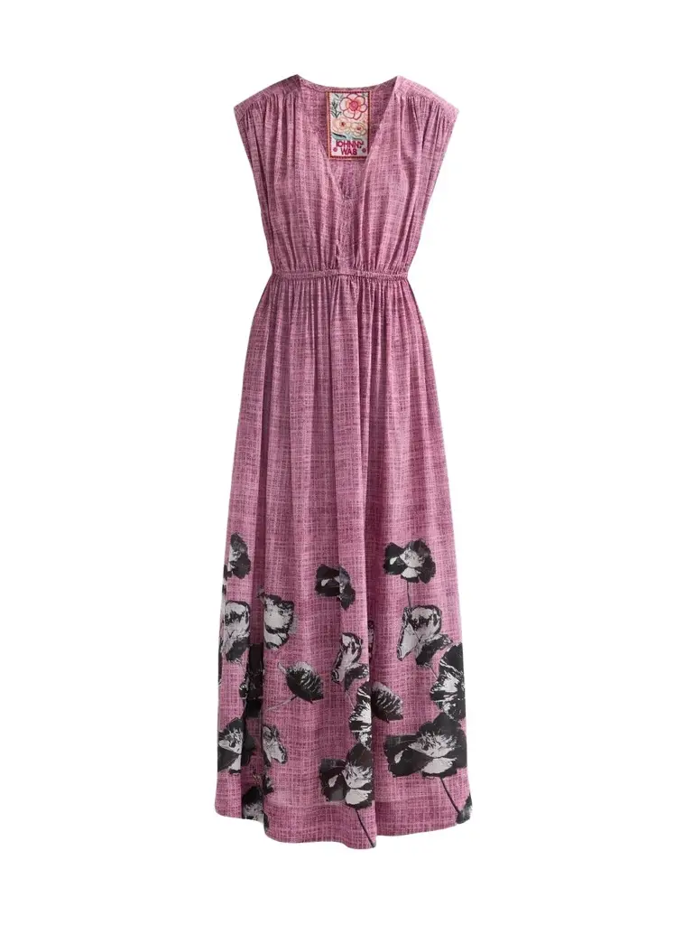 Women's Monade Ruched Floral Silk Maxi Dress Women's Monade Ruched Floral Silk Maxi Dress