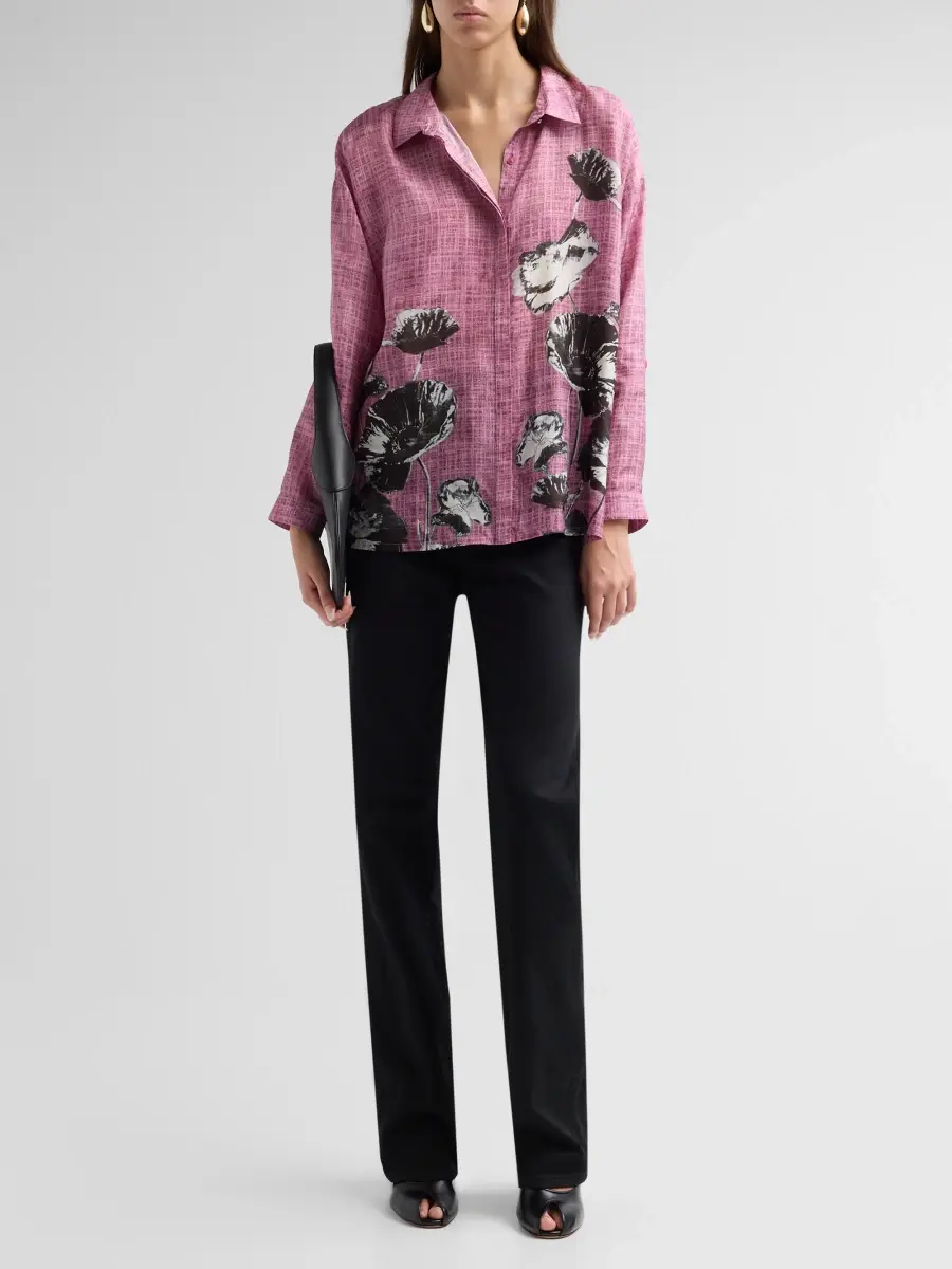 Johnny Was Women's The Audrey Floral Silk Shirt | Thumbnail 2 Johnny Was Women's The Audrey Floral Silk Shirt | Thumbnail 2