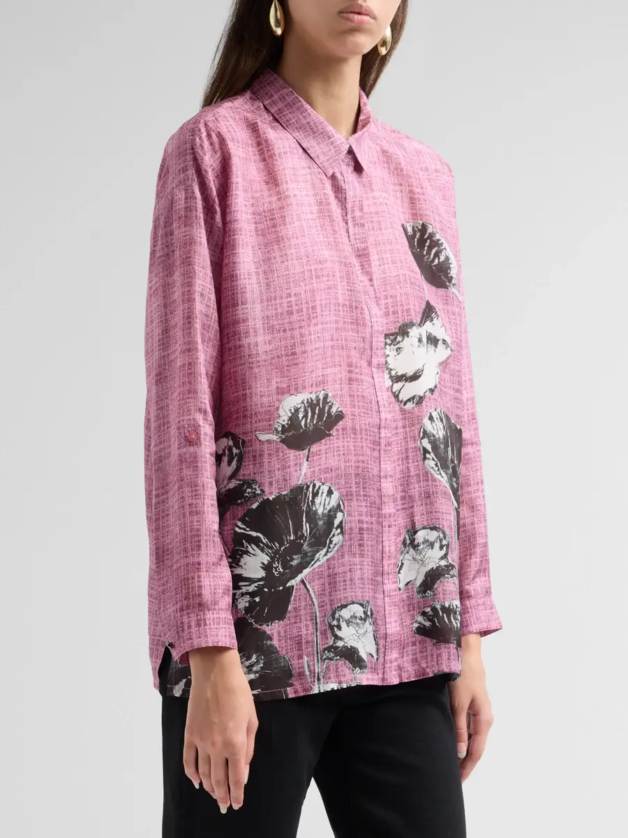 Johnny Was Women's The Audrey Floral Silk Shirt | Thumbnail 4 Johnny Was Women's The Audrey Floral Silk Shirt | Thumbnail 4